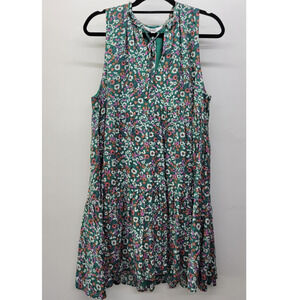 BB Dakota Steve Madden Green Floral Sleeveless V Neck Mini Dress
